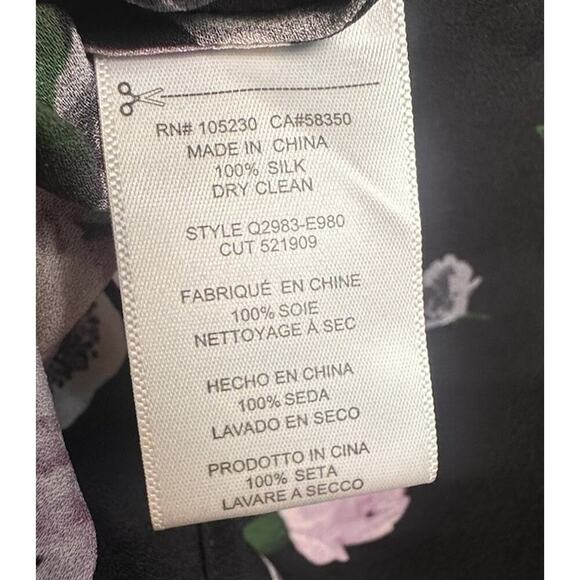 EQUIPMENT‎ Layla 100% Silk Dark Floral Camisole Tank Womens S P Layer Whimsigoth - Picture 5 of 14